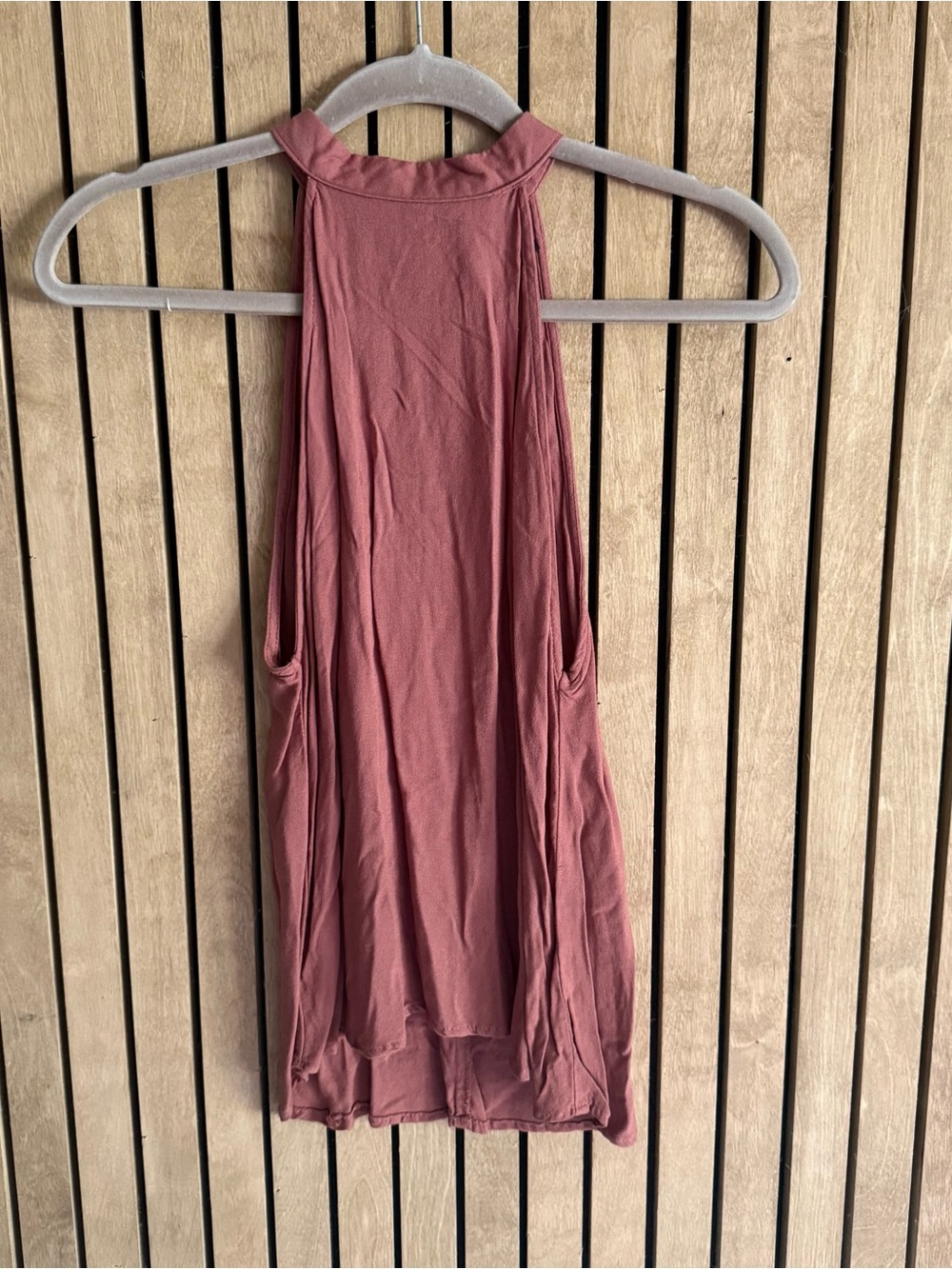 Forever 21 Dusty Rose High-Neck Sleeveless Tank
